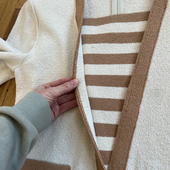Vintage Castleberry Prive Knit Cardigan Jacket Top Beige Boucle Art Deco | 10 - Picture 6 of 7